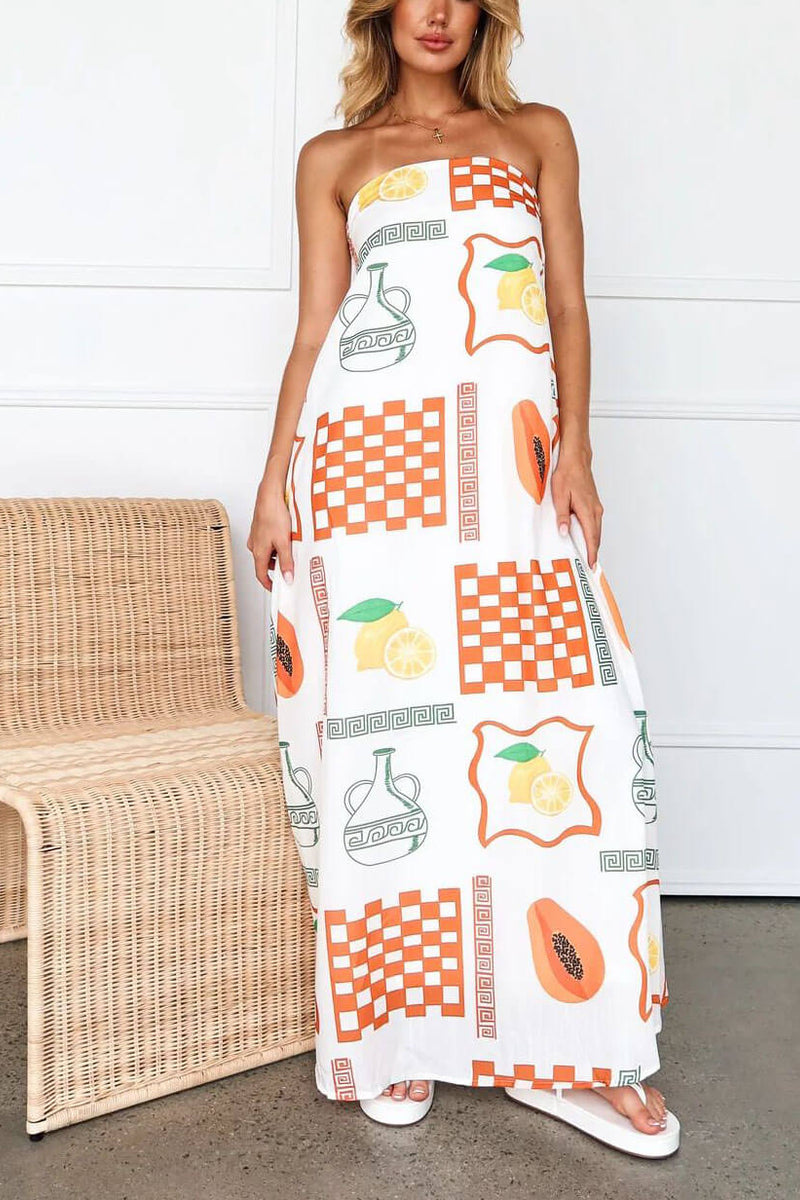 Amara - Printed Maxi Dress - VibeSoothe