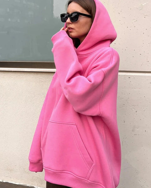 Cozy Oversized Hoodie - Boyfriend Style with Polar Fleece