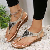 Rhinestones Thong Sandals - VibeSoothe