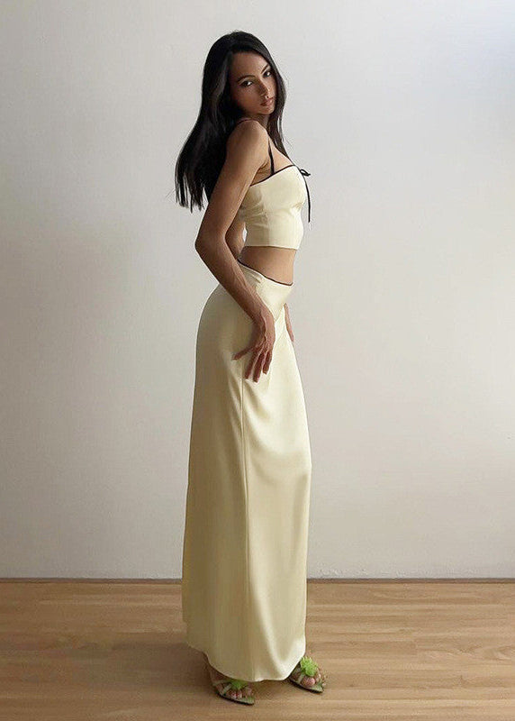 Soleia Satin Maxi Skirt Set