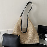 Woven-Straw Beach-Bag - VibeSoothe