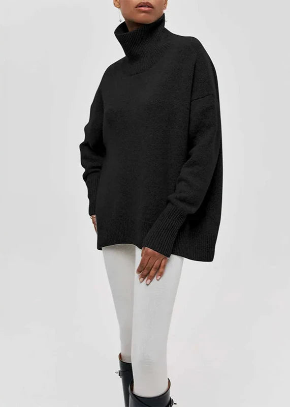 Cozy Chic Turtleneck Pullover - Solid Color Sweater