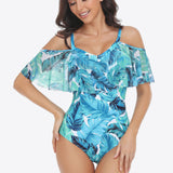 Zelda Botanical Print One-Piece Swimsuit - VibeSoothe