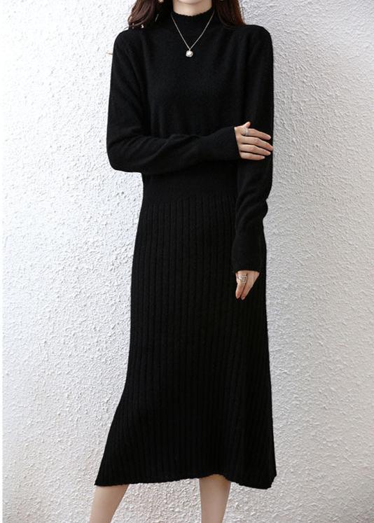 Luxe Wool Ribbed Midi Dress