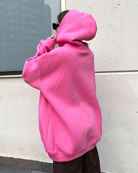 Cozy Oversized Hoodie - Boyfriend Style with Polar Fleece