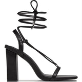 Lace-Up Strappy Sandals - VibeSoothe