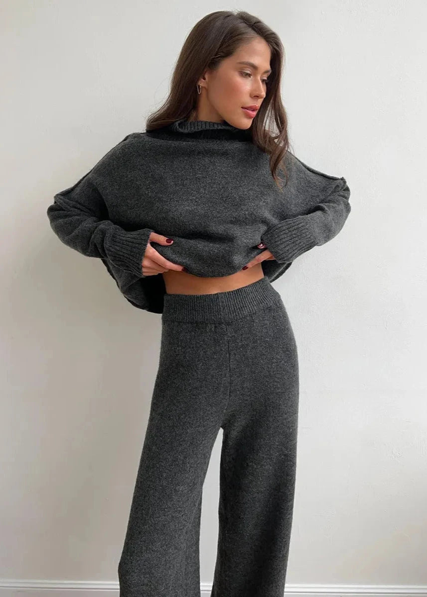 Luxe Comfort - Overmaat Brei Sweater en Broek Set