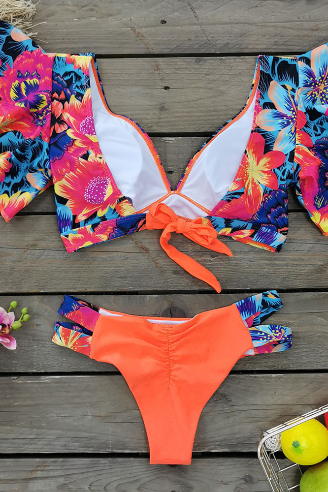 Floral vibrant - Ensemble de bikini Romy 