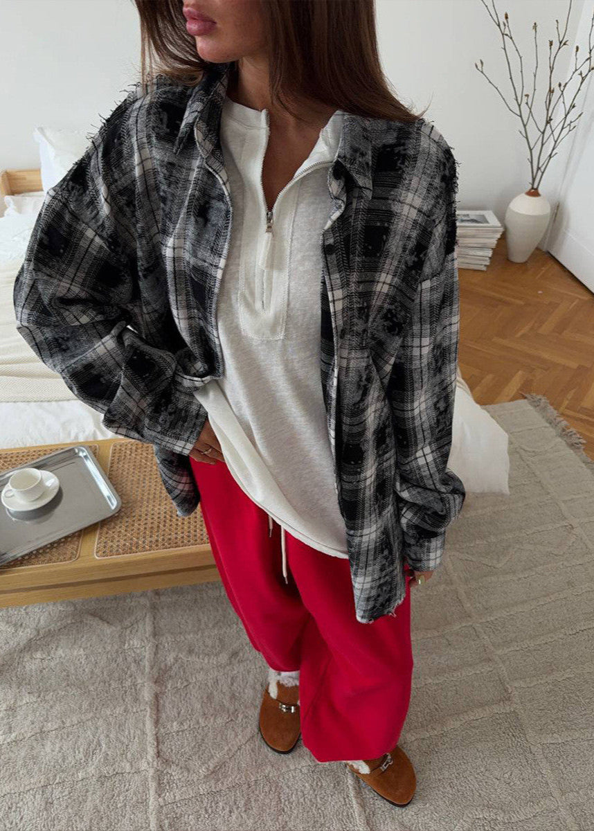 Rylan - Oversized Plaid Button Down Shirt
