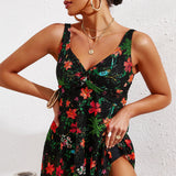 Fiorella Twist Swim Dress - VibeSoothe