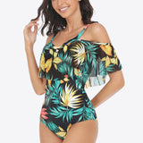 Zelda Botanical Print One-Piece Swimsuit - VibeSoothe