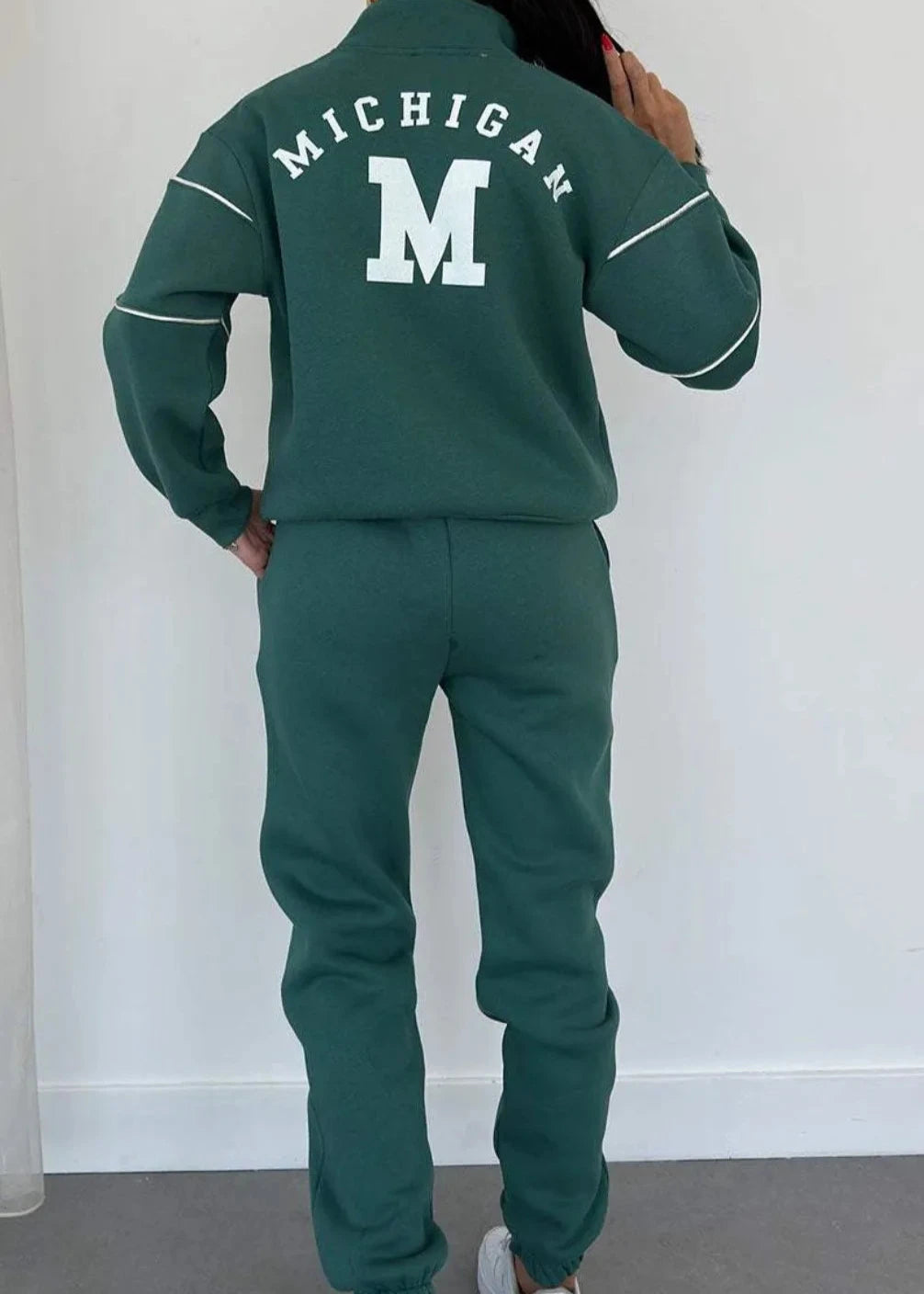 Varsity Vibe - Michigan Lettered Tracksuit