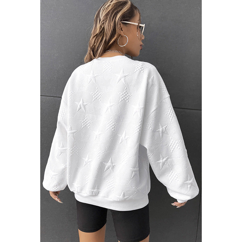 Casual Loose Round Neck Pullover Women - VibeSoothe