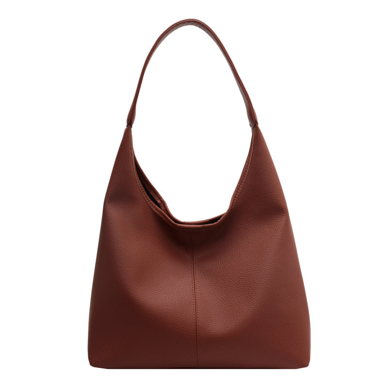 Soft-Leather Underarm Son-Mother Shoulder-Bag