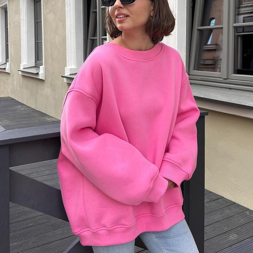 Solid Color Loose Sweater European And American