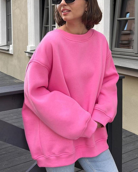 Solid Color Loose Sweater European And American