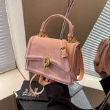 Elegant-Golden-Buckle Handbag - VibeSoothe