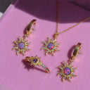  Gold-Rapunzel Sun Set (Necklace & Earrings & Rings & Bracelets)