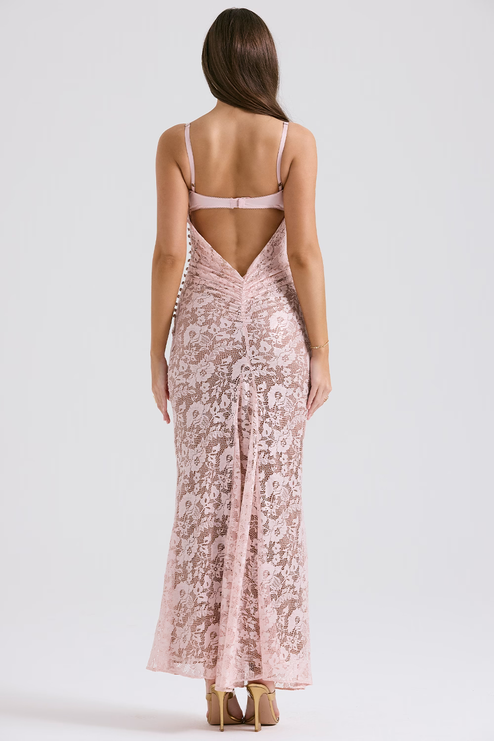 Sofia Lace Rugloze Maxi-jurk