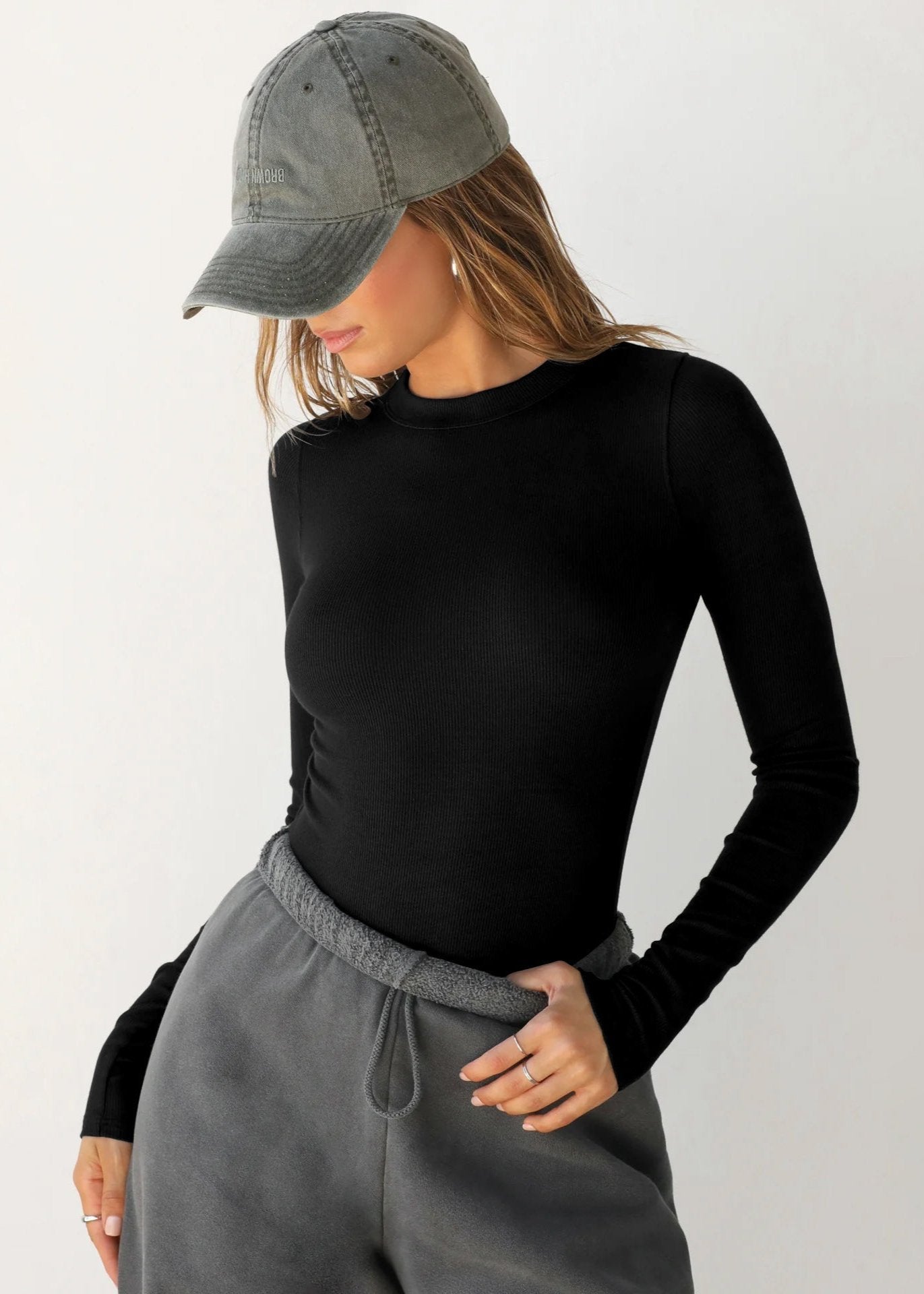 Essential Ribbed Crop Long-Sleeve Top - Effortless Style