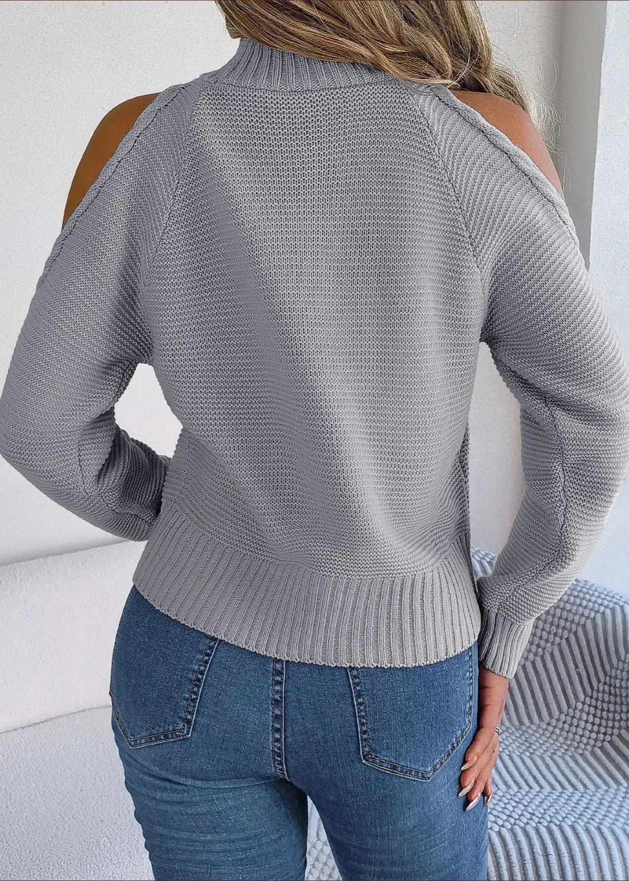 Gezellige off-shoulder coltrui