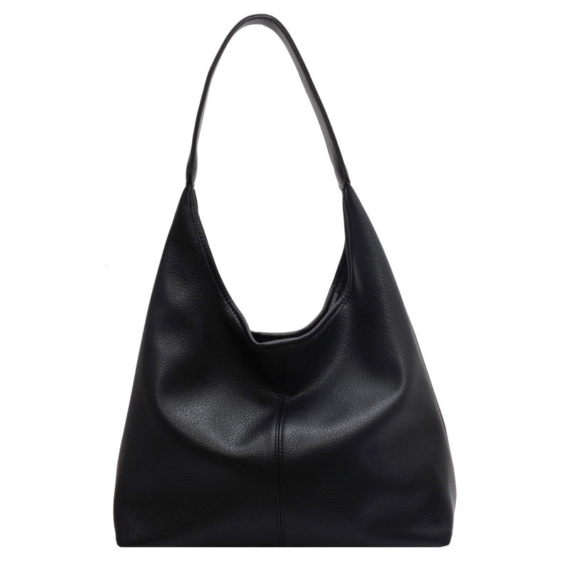 Soft-Leather Underarm Son-Mother Shoulder-Bag