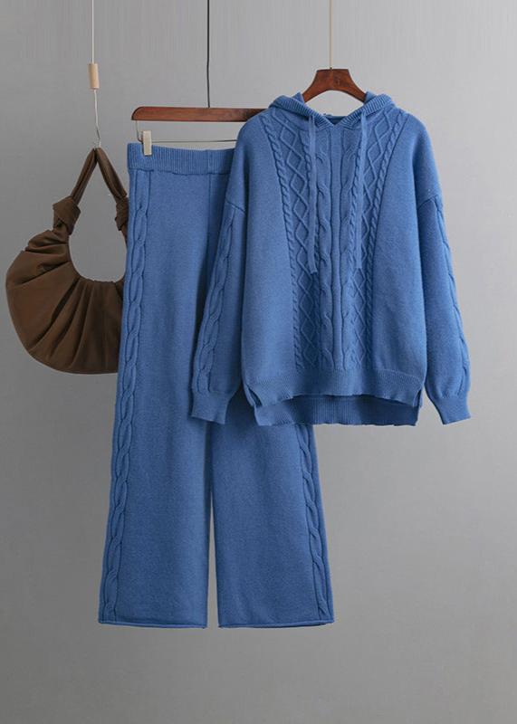 Cozy Cable Knit Hoodie & Pants Lounge Set