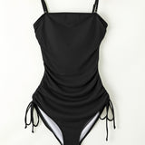 Yasmin Drawstring One-Piece Swimsuit - VibeSoothe