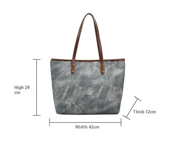 Urban-Elegance Distressed-Leather Tote