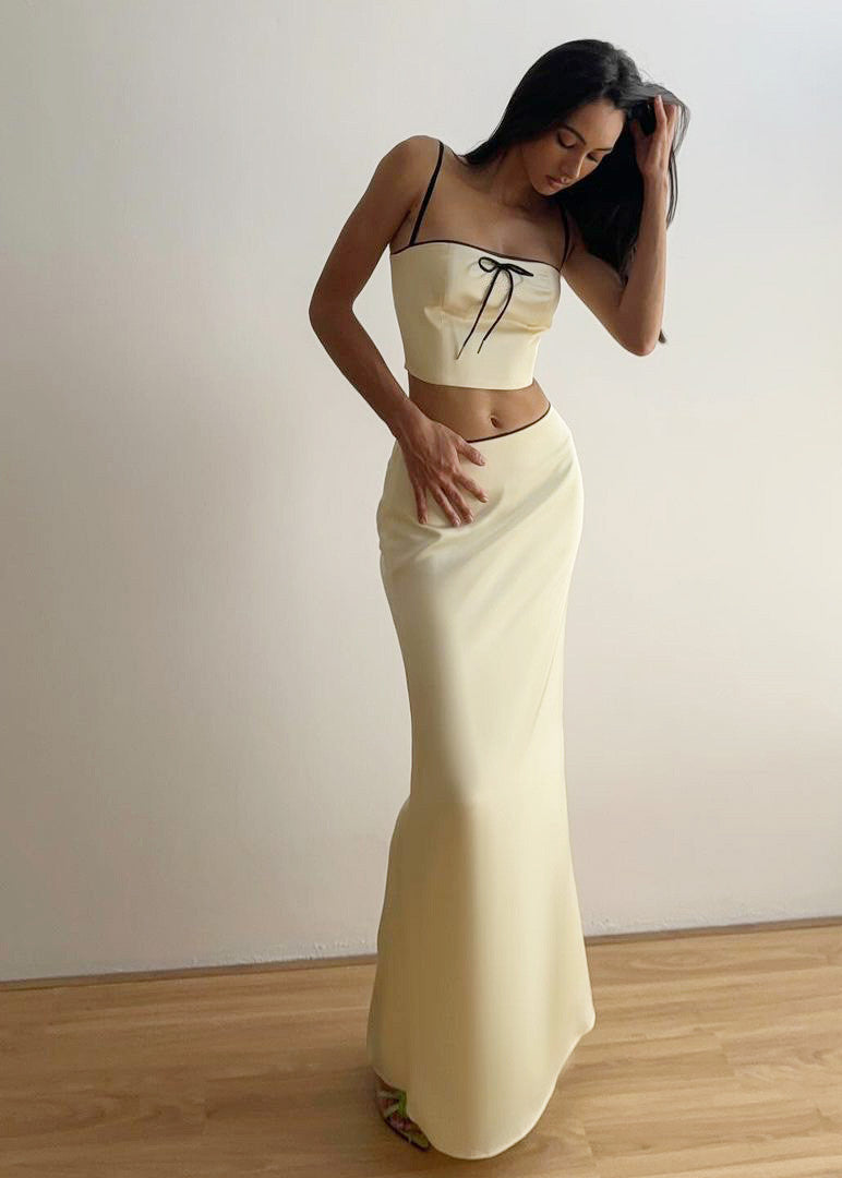 Soleia Satin Maxi Skirt Set
