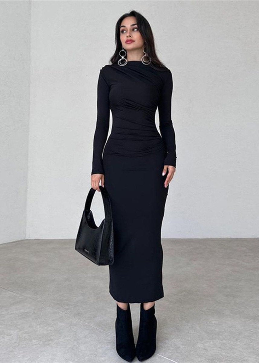 Luxe Slim-Fit Elegant Long Sheath Dress for Women