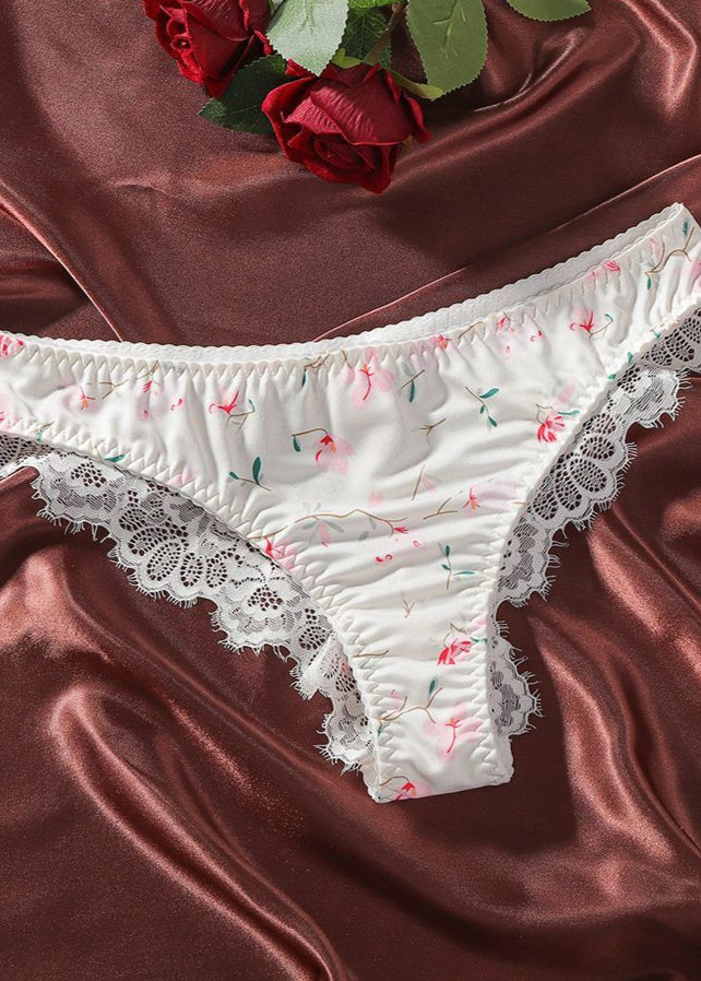 Elena Floral White Lace Lingerie Set – Underwire Bra and Panty