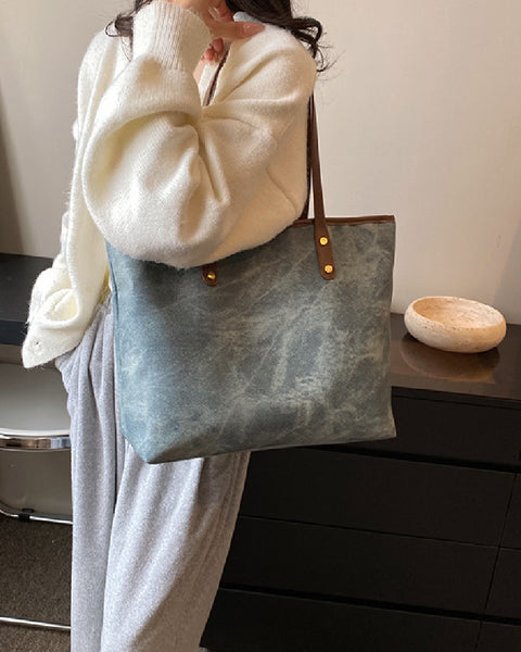 Urban-Elegance Distressed-Leather Tote