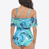 Zelda Botanical Print One-Piece Swimsuit - VibeSoothe