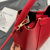 Chic-Red-Bucket Bag - VibeSoothe