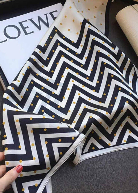 Dotline Charm - 100% Silk Square Scarf 55x55cm