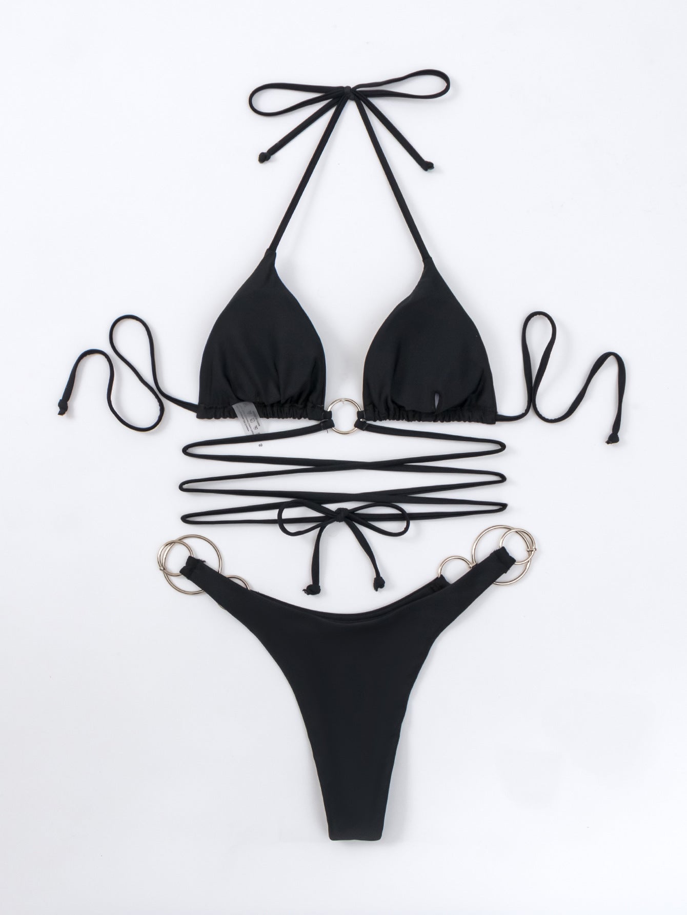 Maillot de bain une pièce strappy élégance noire