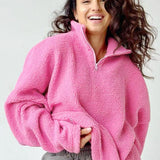 Knitted Lamb Fleece Pullover Sweater - VibeSoothe