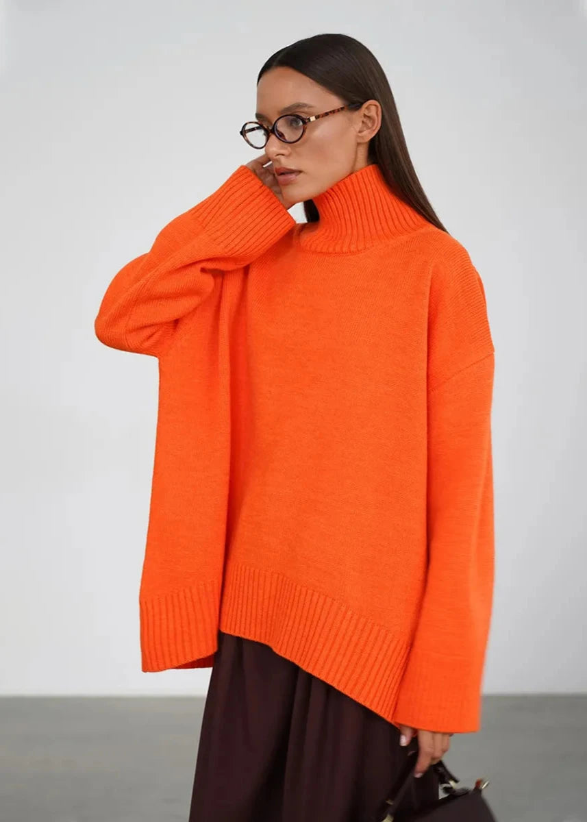 Cozy Turtleneck Oversized Knit Sweater