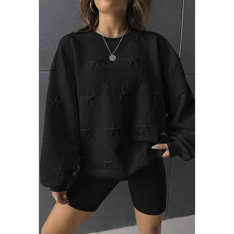 Casual Loose Round Neck Pullover Women - VibeSoothe