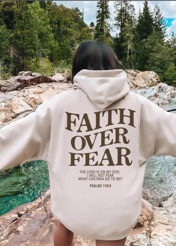 Faith Over Fear Unisex Printed Hoodie