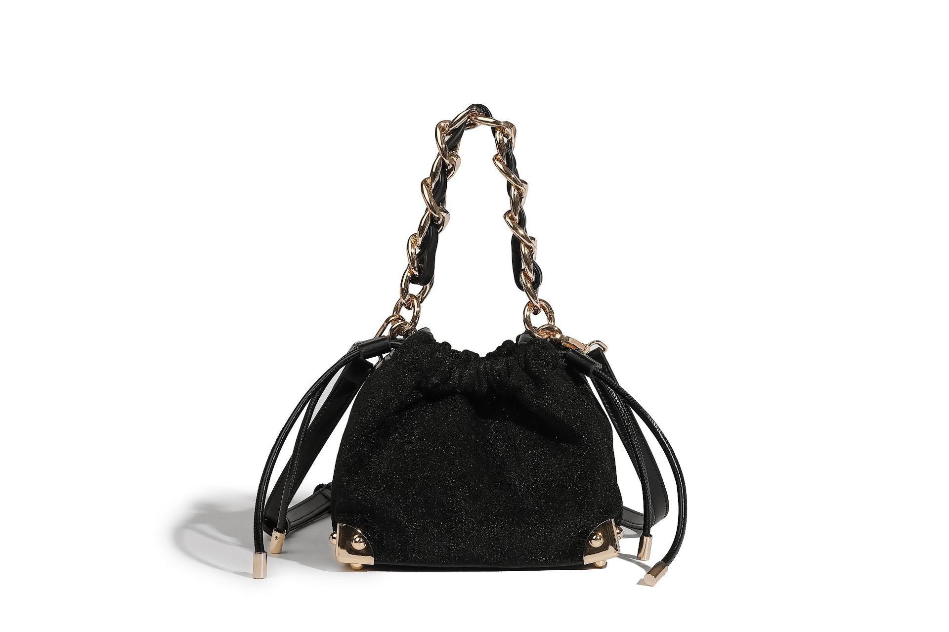 Chic-Chain Velvet Crossbody Bag - VibeSoothe