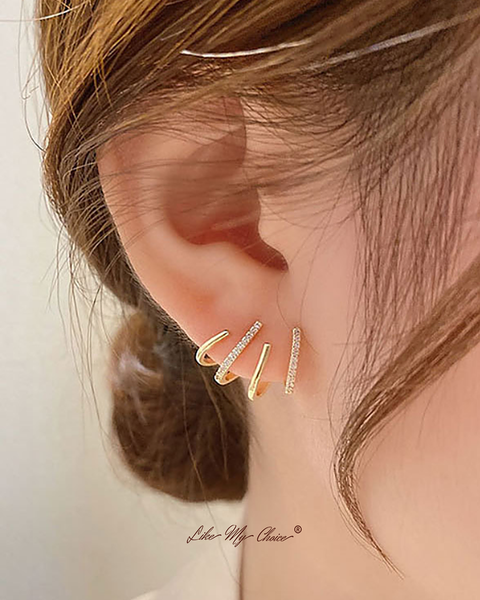 Boucles d'oreilles en cristal brillant