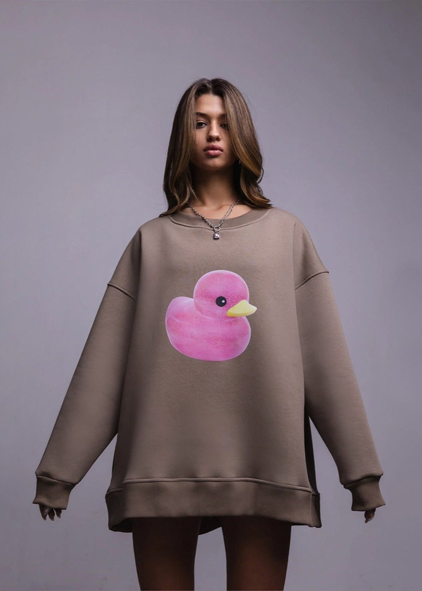 Playful Duck Graphic Sweatshirt