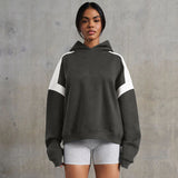 Contrast Color Drop Shoulder Women's Pullover - VibeSoothe