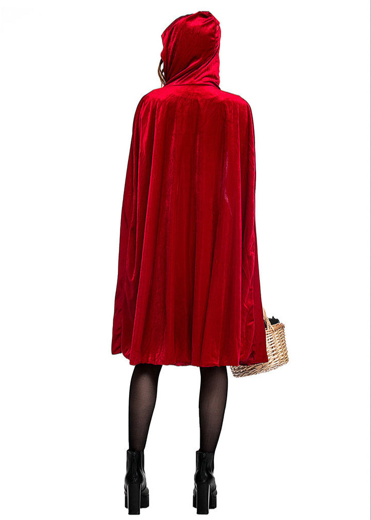 Scarlet Tale - Women’s Red Riding Hood Costume Dress with Cape