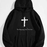 Women's Brushed Hoody Plain Letter Jesus Print - VibeSoothe