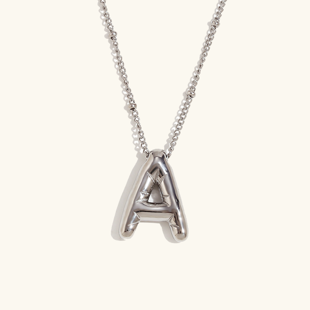 Lettre aérienne - Collier avec initiale en or