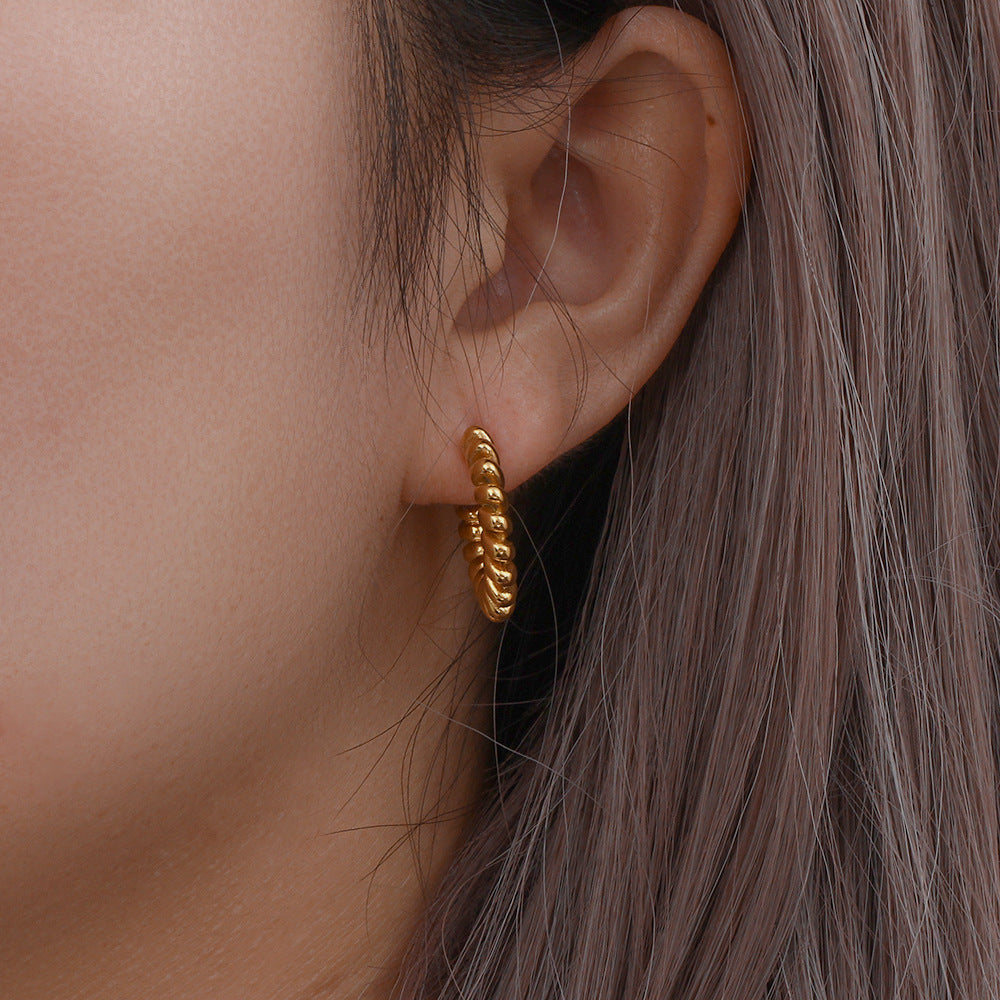 Alina Twisted Hoop Earrings