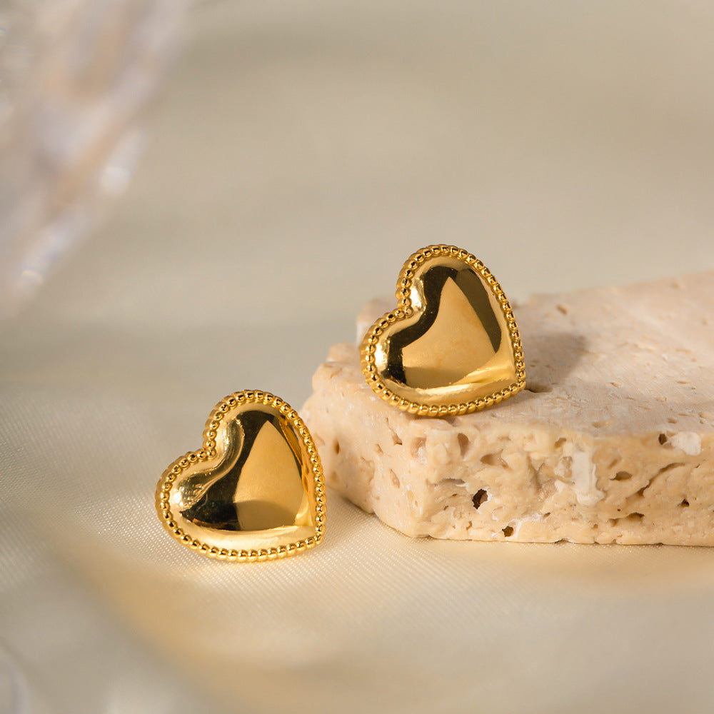 Amara Heart Stud Earrings